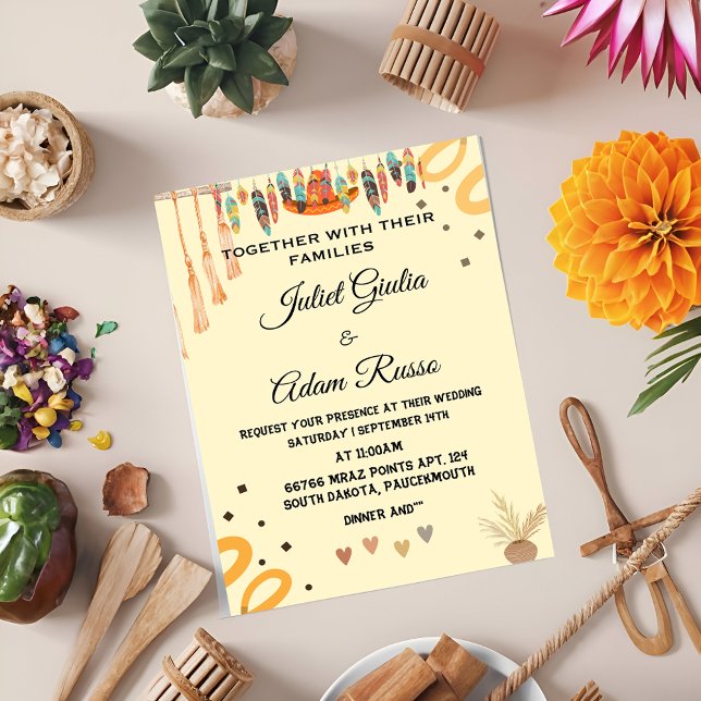 Invitation fiesta rustique moderne élégant mariage mexicain (Créateur téléchargé)