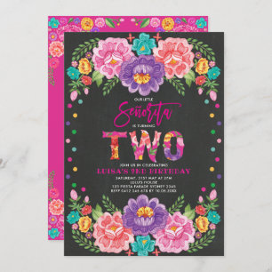 Invitation Fiesta Senorita, fiesta florale vivante, 2e annive