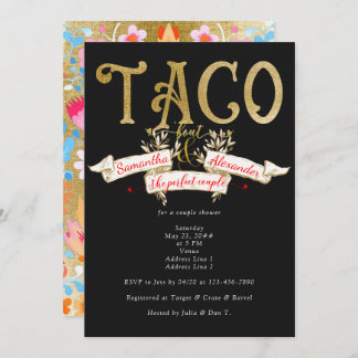 Invitation Fiesta Taco Bout Amour Parfait Couple Couple Douch