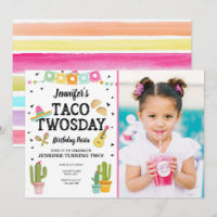 Fiesta Taco Twosday Cactus Girl 2e fête d'annivers