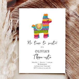 Invitation Fiesta trois esta Piñata Mexicaine 3e anniversaire