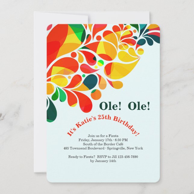 Invitation Fiesta Tropicale (Devant)