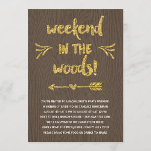 Invitation Fièvre Cabine  Rustic Chic Bachelorette Party