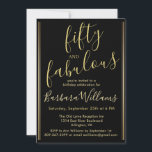 Invitation *Fifty and Fabulous Photo 50th Birthday Party<br><div class="desc">She is definitely fabulous at Fifty -- this card says it all. Minimal modern Fifty and Fabulous photo overlay black text 50th birthday invitation that you can personalize and send out for your fiftieth birthday party celebration. We'd suggest leaving the words "Fabulous and Fifty" as they are set using trending...</div>