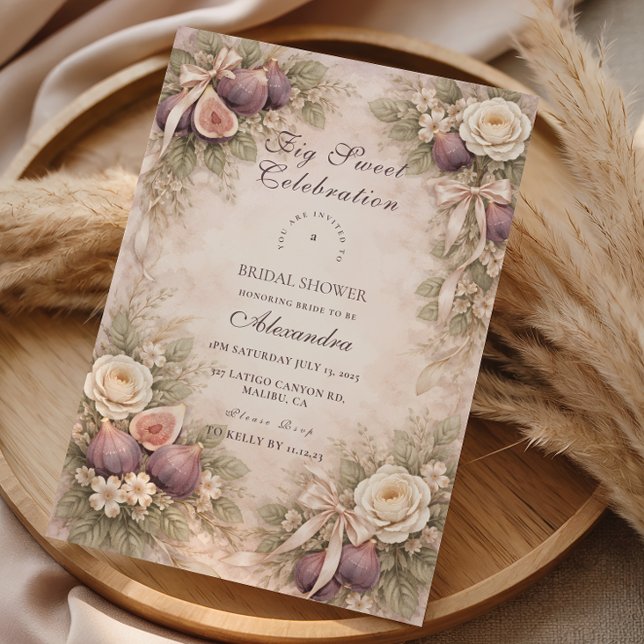 Invitation Fig Garden Romance Bridal Shower (Créateur téléchargé)