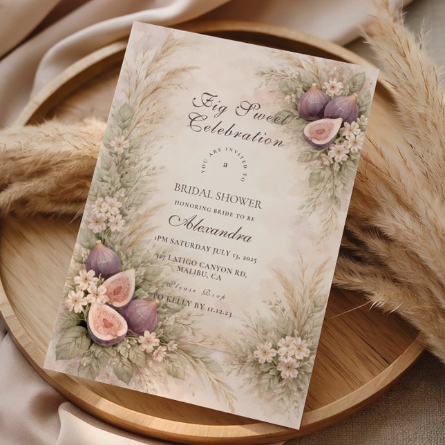 Invitation Fig Orchard Elegance Bridal Shower (Créateur téléchargé)