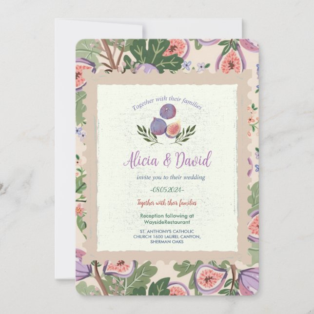 Invitation Fig vintage (Devant)