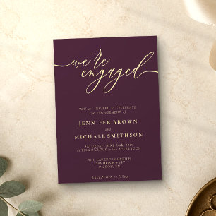 Invitation Figue de minuit & Champagne Nous sommes fiancés
