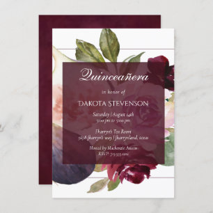 Invitation Figues florissantes Flores de fruits rustiques Q