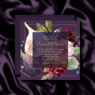 Invitation Figues florissantes   Moody Rustic Fruit Elegant B