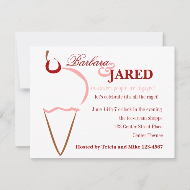 Invitation Files d'attente pour glace (Devant)