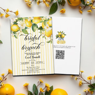 Invitation Filiale de citron Brunch nuptial méditerranéen d'é