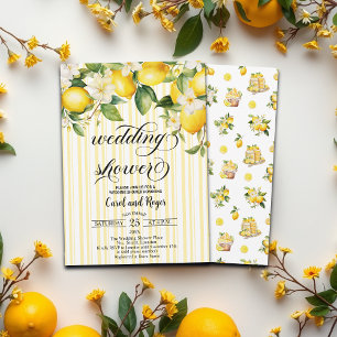 Invitation Filiale de citron Wedding shower d'été méditerrané