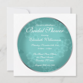 Invitation Filiale Fête des mariées turquoise