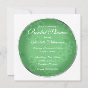 Invitation Filiale florale Fête des mariées verte Jade