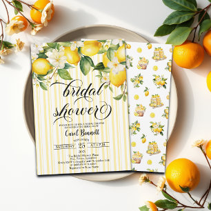 Invitation Filière de citron Fête des mariées d'été méditerra