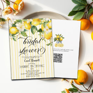 Invitation Filière de citron Fête des mariées d'été méditerra