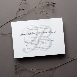 Invitation Filigrane Élégant dîner de répétition de monogra