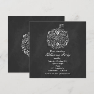 Invitation Filigree Chalkboard Automne Citrouille Automne Inv