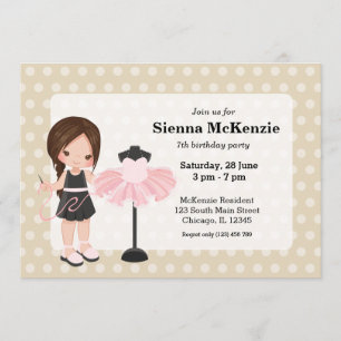 Invitation Fille à coudre