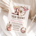 Invitation Fille à couilles Occidentale Anniversaire 21e, 30e<br><div class="desc">Cowgirl Boot Floral Western Invitation. Rustique 21e,  30e ou 40e anniversaire de la cow-girl occidentale.</div>