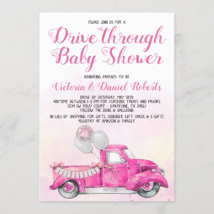 Invitation Fille à travers le Baby shower