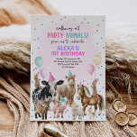 Invitation Fille Animaux de ferme Barnyard Bash Balloons Anni<br><div class="desc">Laissez notre invitation d'anniversaire à la ferme être le messager que les invitations de vos amis et de votre famille à se joindre à la cour de plaisir. Avec son mélange irrésistible d'animaux mignons et de ballons colorés,  il capture l'esprit d'une célébration vraiment inoubliable.</div>