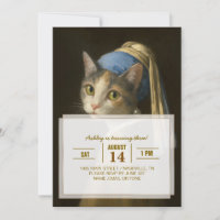 Fille au collier de perles Chat