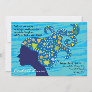 Invitation Fille avec étoiles dans ses cheveux CUSTOMISÉE
