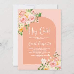 Invitation fille Baby shower Citrus