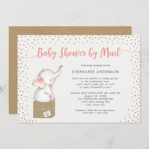 Invitation Fille Baby shower par la poste avec boîte d'expédi