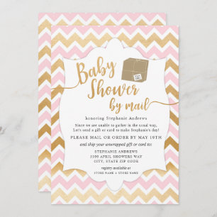 Invitation Fille Baby shower par la poste avec boîte d'expédi