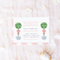 Fille Baby shower Smart Lollipop Topiary Pink Bow