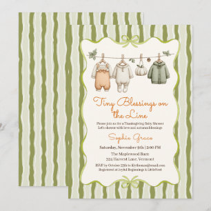 Invitation Fille Baby shower Thanksgiving   Cosy Cloche