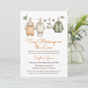Invitation Fille Baby shower Thanksgiving   Cosy Cloche