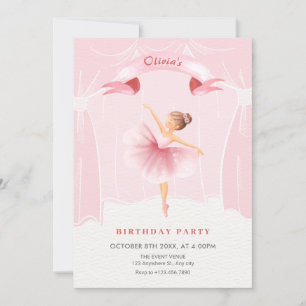 Invitation Fille Ballerina