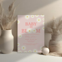 Fille bébé en fleur marguerite Baby shower rose fl