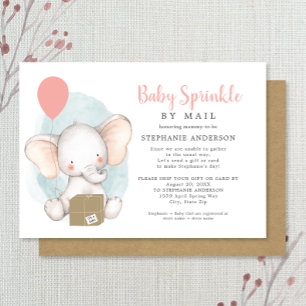 Invitation Fille Bébé saupoudré par courrier