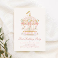 Fille Carousel Fairytale Bows rose fête d'annivers