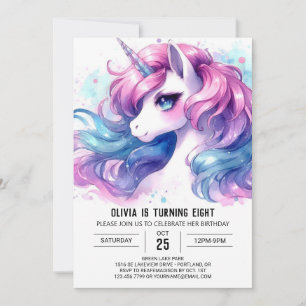 Invitation Fille Cheval Numérique Anniversaire