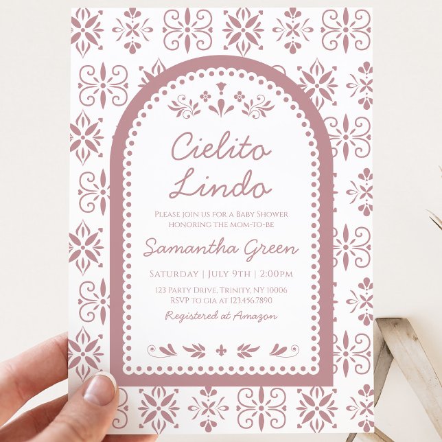 Invitation Fille Cielito Lindo Baby Shower (Créateur téléchargé)