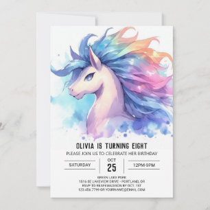 Invitation Fille Custom Horse Anniversaire