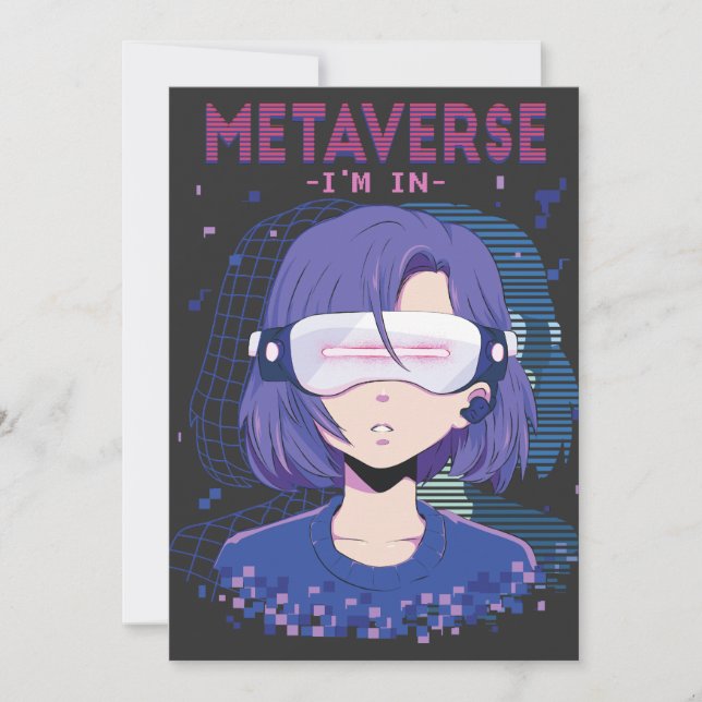 Invitation Fille d'anime lunettes de réalité virtuelle Invita (Devant)