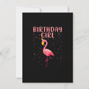 Invitation Fille d'anniversaire - Drôle Flamant rose Lover Pr