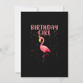 Invitation Fille d'anniversaire - Drôle Flamant rose Lover Pr