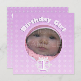 Invitation Fille d'anniversaire Photo hiver Onederland Invita