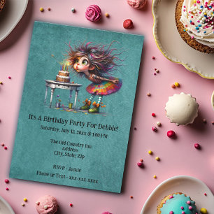 Invitation Fille d'anniversaire soufflant des bougies