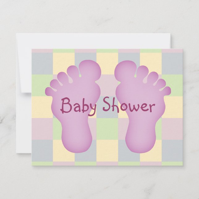 Invitation Fille de baby shower (Devant)