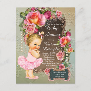 Invitation Fille de bain Pearl Tutu Rose Rose