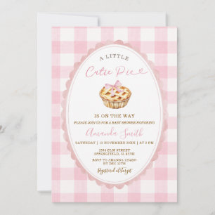 Invitation Fille de bébé Shower Rose Un Petit Gâteau Mignon